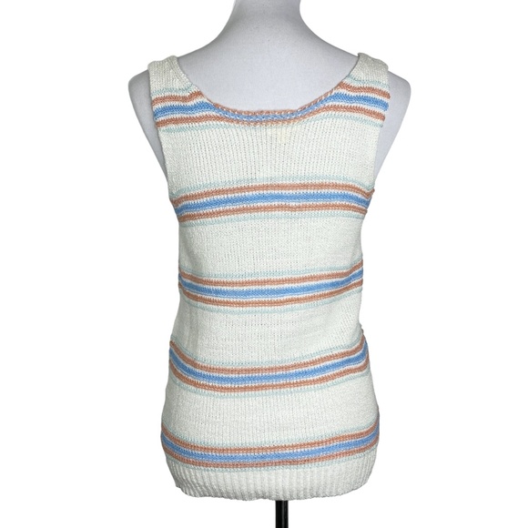 NWT 143 Story by Line Up Open Knit Striped Tank Sz. L - Picture 2 of 12